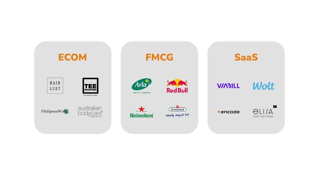Kundelogoer inden for ecom, FMCG og SaaS